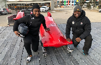 Jennifer Boateng with Frimpong in Calgary, Canada