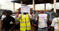 Picketing staff of Kumasi Airport security