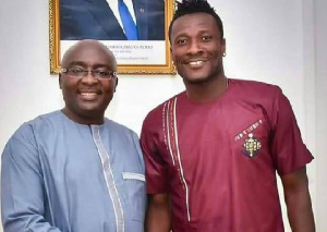 Dr. Mahamudu Bawumia and Asamoah Gyan