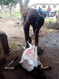 Sanitary conditions at Ejura Sekyeredumasi poses risks as butchers ignore basic health precautions.