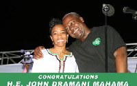 Former President John Mahama and Zanetor Agyeman-Rawlings