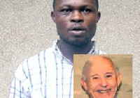 The convict, Kofi Seidu. Inset: The murdered British Missionary, Reverend Sidney Barnes