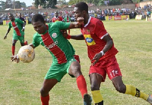 A scene from the Techiman City - Kotoko game