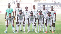 The Black Satellites team line up before the game