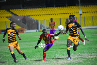 Hearts of Oak winger, Patrick Razak in action against Ashanti Gold