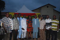 Alhaji Collins Dauda (4th right) flanked by GAMA members and other dignitaries