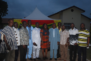 Alhaji Collins Dauda (4th right) flanked by GAMA members and other dignitaries