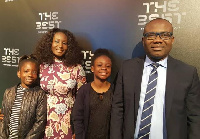 Kwesi Nyantakyi with wife and kids