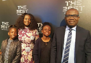 Kwesi Nyantakyi with wife and kids