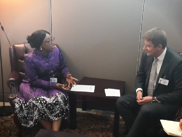 Shirley Ayorkor Botchwey (left) with Czech's Foreign Affairs Minister, Tomas Patrick