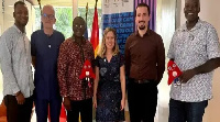 Officials of the Ghana Olympic Committee and the French Embassy in Ghana
