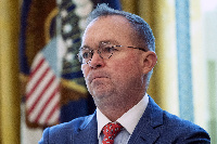 Mick Mulvaney, then acting White House chief of staff, (Kevin Dietsch/UPI/Bloomberg/Getty Images