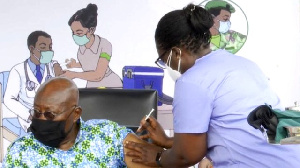 President Akufo-Addo took the first jab of the coronavirus vaccine Live on TV