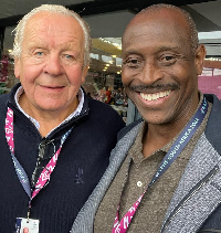 Herbert Mensah with World Rugby Chairman Sir Bill Beaumont