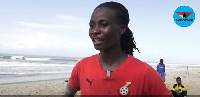 Black Queens goalkeeper Patricia Mantey