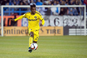 Harrison Afful in action for Columbus Crew