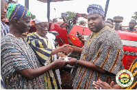 The donation was made at the Tolon Naa's palace