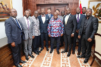 Delegation from Oracle Ghana in a group picture with the President of Ghana, H.E Akufo-Addo