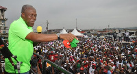 Vice President Amissah-Arthur addressing Asawase NDC supporters