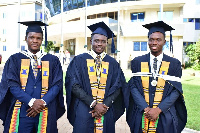 Some of the MTN Bright Scholarship beneficiaries from the University for Professional Studies, Accra