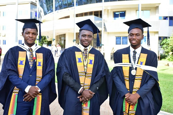 Some of the MTN Bright Scholarship beneficiaries from the University for Professional Studies, Accra