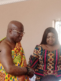 Osei Kyei-Mensah-Bonsu with his wife, Mrs. Irene Kyei-Mensah-Bonsu