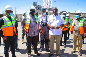 Minister of Trade and Industry, Alan Kyerematen, Ibrahim Mahama and other officials during the visit