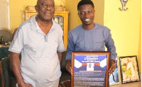 Samuel Addai Agyekum (R) received the award