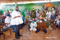 Vice President Dr Mahamudu Bawumia visited the Yoo Naa Yakubu Abdulai Andani at his Palace in Savelu