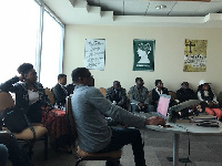 Ghanaian Canadian Association of Ontario (GCAO) executives in a meeting