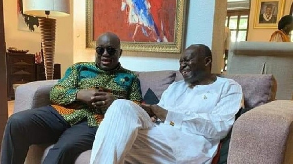 President Nana Akufo-Addo (L) and Finance Minister Ken Ofori-Atta (R)