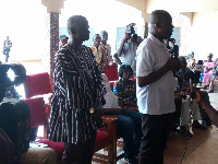 Vice President, Paa Kwesi Bekoe Amissah-Arthur at the palace of the Sunyani Chief.