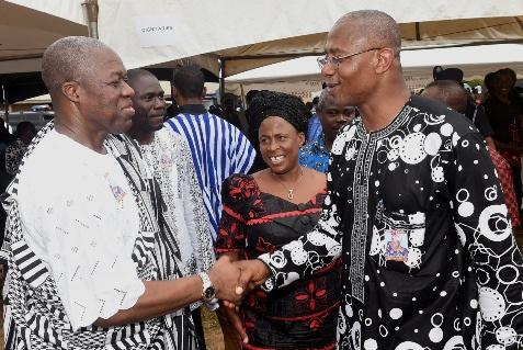 VP Amissah-Arthur at funeral