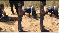 The man seen walking with his head after abusing tramadol