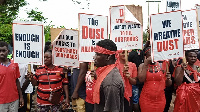 Demonstrators laments over the deplorable Shai Osudoku District roads