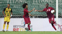 Alexander Djiku reacts after Qatar canceled Ghana's lead in the first half