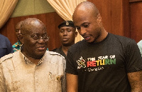 The President of Ghana, Nana Addo Dankwa Akufo-Addo and Ghana captain Andre Ayew