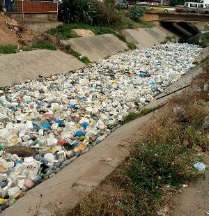 A choked gutter somewhere in Accra