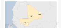 A map showing Mali