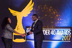 Nana Yaw Amponsah won the sports category of the prestigious FortyUnder40 award