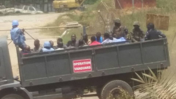 File photo: Operation Vanguard task force officials arrest some illegal miners