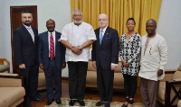 Rawlings with US delegation.