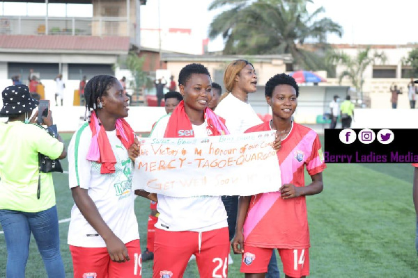 The players dedicated the victory to coach Mercy Tagoe