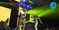 Sarkodie performing with Prince Bright at Rapperholic