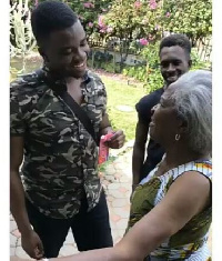 It was a very emotional moment when he met his grandmother