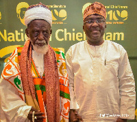 Dr Mahamudu Bawumia with the National Chief Imam Sheikh Dr Osman Nuhu Sharubutu