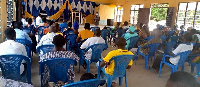 Cletus Y. Suuk addressing the congregation