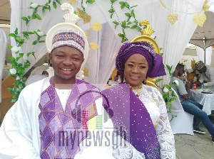 Ras Mubarak, member of Parliament (MP) for Kumbungu with his new wife