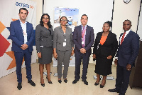 Officials of Aramex and Access Bank Ghana