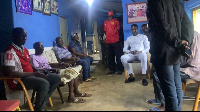 OB Nartey with some chiefs during the visit